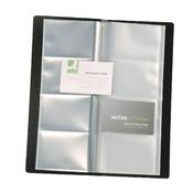 Q-CONNECT POLYPROPYLENE NAME BUSINESS CARD HOLDER 160 CARD BLACK KF03664