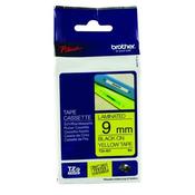 BROTHER P-TOUCH 9MM BLACK ON YELLOW TZE621 LABELLING TAPE (PACK OF 1)