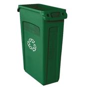 RUBBERMAID SLIM JIM VENTING CHANNEL CONTAINER 87 LITRE GREEN 3540-07-GRN