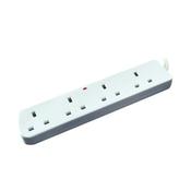 CED 4-WAY EXTENSION LEAD 13AMP 5M WHITE CEDTS4513F