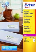 AVERY LASER LABELS RECYCLED 16 PER SHEET WHITE (PACK OF 1600) LR7162-100 (PACK OF 100 SHEETS)