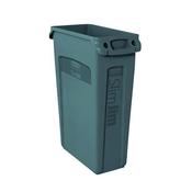 RUBBERMAID SLIM JIM VENTING CHANNEL CONTAINER 87 LITRE GREY 3540-60-GRY
