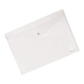 SSECO WALLET POPPER SEAL HEAVY-DUTY POLYPROPYLENE OXO-BIODEGRADABLE A4 CLEAR REF 30085-CL [PACK OF 5 WALLETS]