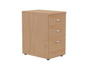 KITO CONTRACT DESK HIGH PEDESTAL 3 DRAWER 600MM DEEP - BEECH