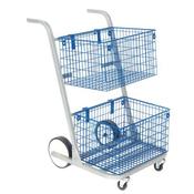 GOSECURE MAJOR MAIL TROLLEY REMOVABLE BASKETS SILVER MT2SIL