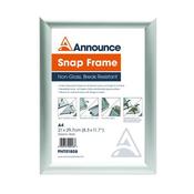 ANNOUNCE A4 SNAP FRAME (25MM ANODISED ALUMINIUM FRAME, WALL FIXINGS INCLUDED) PHT01808 (PACK OF 1)
