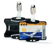 DURABLE SECURITY PASS HOLDER WITH CLIP BLACK (PACK OF 25) 8118/01