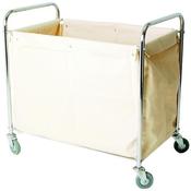 LINEN TRUCK WITH BAG SILVER (W560 X D790 X H910MM) 356926