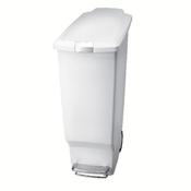 SLIM PLASTIC PEDAL BIN 40L WHITE 382649 image