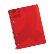 Q-CONNECT SPIRAL BOUND POLYPROPYLENE NOTEBOOK 160 PAGES A4 RED (PACK OF 5) KF10038 image