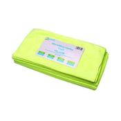 2WORK YELLOW 400X400MM MICROFIBRE CLOTH (PACK OF 10) 101161YL