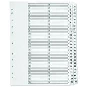 Q-CONNECT 1-50 INDEX MULTI-PUNCHED REINFORCED BOARD CLEAR TAB A4 WHITE KF97057