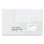 SIGEL ARTVERUM HIGH QUALITY TEMPERED GLASS MAGNETIC BOARD WITH FIXINGS 1000X650MM WHITE REF GL141 image