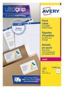 AVERY ULTRAGRIP LASER LABELS 4 PER SHEET 139X99.1MM WHITE (PACK OF 400) L7169-100 (PACK OF 100 SHEETS)