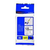 BROTHER P-TOUCH 18MM BLACK ON WHITE TZE241 LABELLING TAPE (PACK OF 1) image