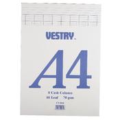 VESTRY 8-COLUMN ACCOUNTANCY PAD A4 CV2064 (PACK OF 5)
