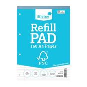 SILVINE ENVRION RULED REFILL PAD A4 160 PAGES (PACK OF 5) FSCRP80