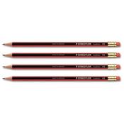 STAEDTLER 110 TRADITION PENCIL WITH ERASER PEFC HB REF 112HBRT [PACK 12] image