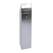 SILVER HOODED TOP CIGARETTE ASH TOWER BIN 6.6 LITRE 317468