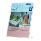 Q-CONNECT SLANTED SIGN HOLDER L-SHAPE SIDE-LOADING A4 KF04177