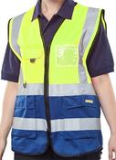 BEESWIFT TWO TONE EXECUTIVE WAISTCOAT SATURN YELLOW / NAVY M (PACK OF 1) image