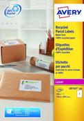 AVERY LASER LABELS RECYCLED 1 PER SHEET WHITE (PACK OF 100) LR7167-100 (PACK OF 100 SHEETS)