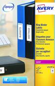 AVERY LASER RING BINDER LABEL 18 PER SHEET 100MMX30MM WHITE (PACK OF 450) L7172 (PACK OF 25 SHEETS)