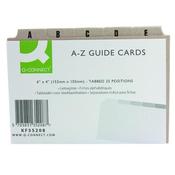 Q-CONNECT GUIDE CARD 152X102MM A-Z BUFF (PACK OF 25 CARDS) KF35208