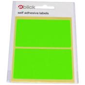 BLICK GREEN FLUORESCENT LABELS IN BAGS 2 PER SHEET  8 PER BAG 50X80MM (PACK OF 160) RS010654 (PACK OF 20 BAGS)
