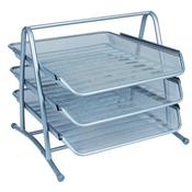 Q-CONNECT 3 TIER LETTER TRAY SILVER KF00822 image