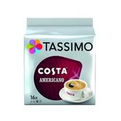 TASSIMO COSTA AMERICANO COFFEE 144G CAPSULES (5 PACKS OF 16) 973566