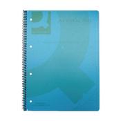 Q-CONNECT SPIRAL BOUND POLYPROPYLENE NOTEBOOK 160 PAGES A4 BLUE (PACK OF 5) KF10037 image