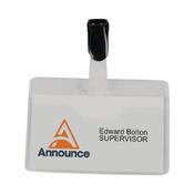ANNOUNCE VISITOR NAME BADGE 60X90MM (PACK OF 25) PV00921