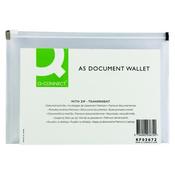 Q-CONNECT DOCUMENT ZIP WALLET A5 TRANSPARENT (PACK OF 10 WALLETS) KF03672