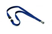DURABLE TEXTILE LANYARD WITH SNAP HOOK 15MM MIDNIGHT BLUE (10 PACK) 812728