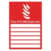 SAFETY SIGN YOUR FIRE MARSHALS A4 PVC FR09850R  (PACK OF 1)