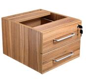 ALTO EXECUTIVE  2 DRAWER FIXED PEDESTAL AMERICAN BLACK WALNUT