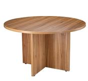 ALTO EXECUTIVE  CIRCULAR TABLE WITH ARROWHEAD BASE AMERICAN BLACK WALNUT image