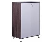NERO EXECUTIVE DOUBLE DOOR STORAGE CUPBOARD ANTHRACITE 1200MM HIGH image