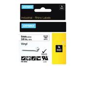 DYMO 18443 RHINO BLACK ON WHITE LABEL PRINTER TAPE 9MM S0718580 (PACK OF 1) image