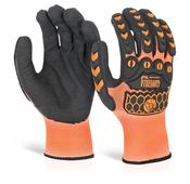 BEESWIFT GLOVEZILLA FOAM NITRILE COATED GLOVE ORANGE L (PAIR) image