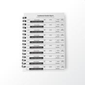 GDPR COMPLIANT OGHAM CONFIDENTIAL STUDENTS SIGN-IN BOOK -  450 SIGN-INS PER BOOK
