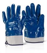 BEESWIFT NITRILE SAFETY CUFF FULLY COATED HEAVY WEIGHT BLUE 10  (PACK OF 10) image