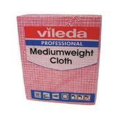 VILEDA MEDIUM WEIGHT CLOTH RED (PACK OF 10) 106400