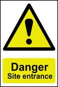 SPECTRUM INDUSTRIAL DANGER SITE ENTRANCE S/A PVC SIGN 400X600MM 4102 (PACK OF 1)
