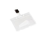 Q-CONNECT RIGID CREDIT CARD SIZED NAME BADGE HOLDER AND CLIP (PACK OF 10) KF14148