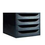CONTOUR ERGONOMICS 4 DRAWER SET BLACK CE06114