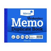 SILVINE CARBONLESS DUPLICATE MEMO BOOK 102X127MM (PACK OF 12) 703-T image