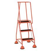 RED 3 TREAD METAL RUBBER STEPS 125KG MAX 385135
