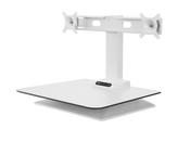 LEAP ELECTRICAL HEIGHT ADJUSTABLE DESK CONVERTOR DOUBLE MONITOR - WHITE